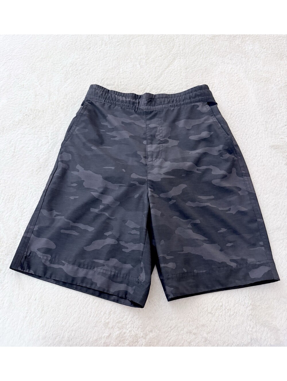 Wave Zone Swim Trunks Men S Gray Camo Board Shorts Lined Drawstring